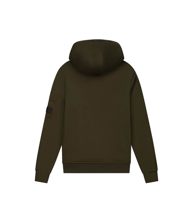 Malelions winter hoodie jongens - groen - nylon, zak