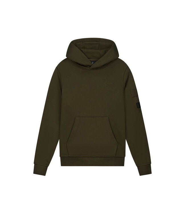 Malelions winter hoodie jongens - groen - nylon, zak
