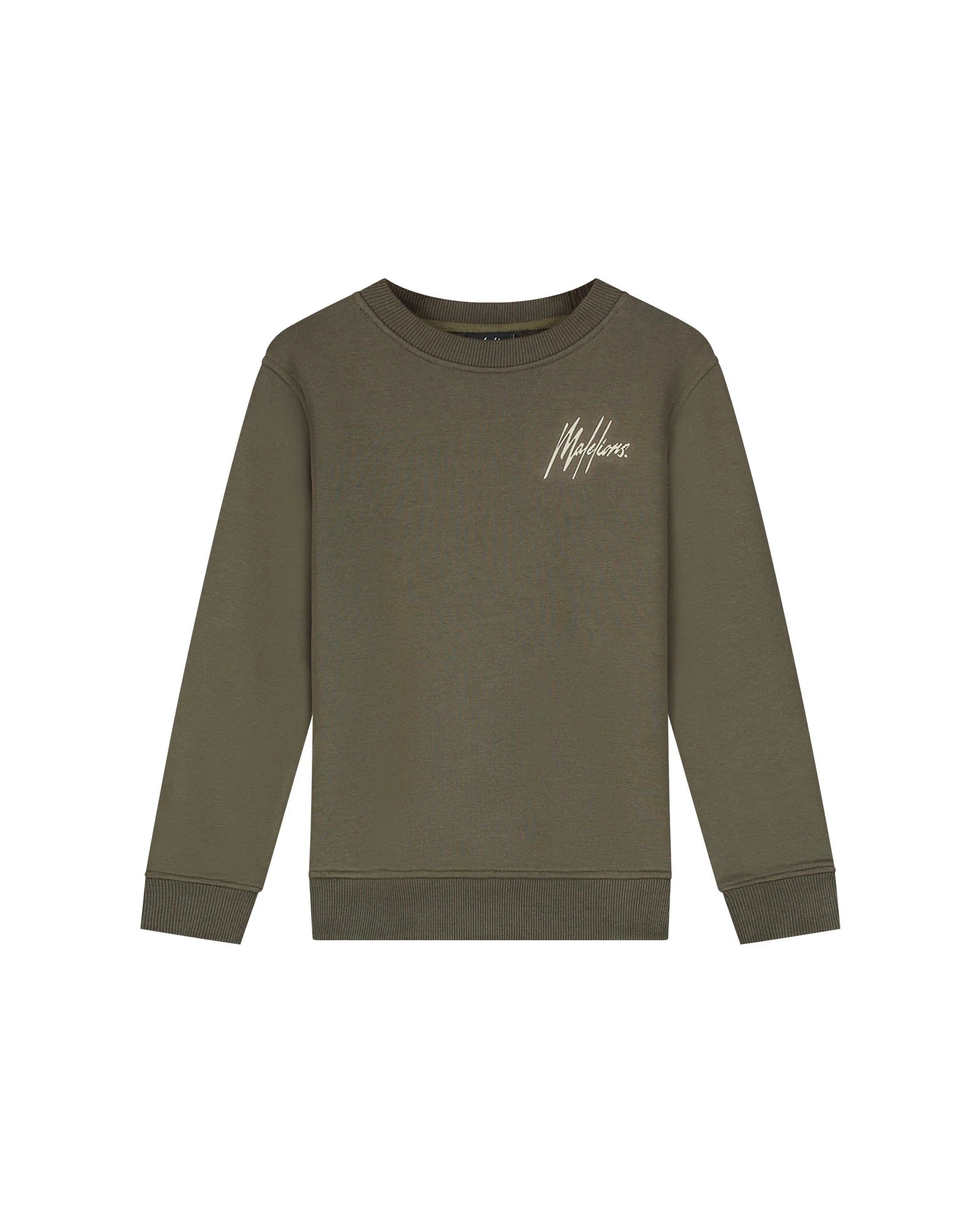 Malelions winter sweater jongens - groen/beige - signature, gestreept afbeelding