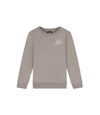 Malelions winter sweater jongens - bruin/wit - signature, gestreept