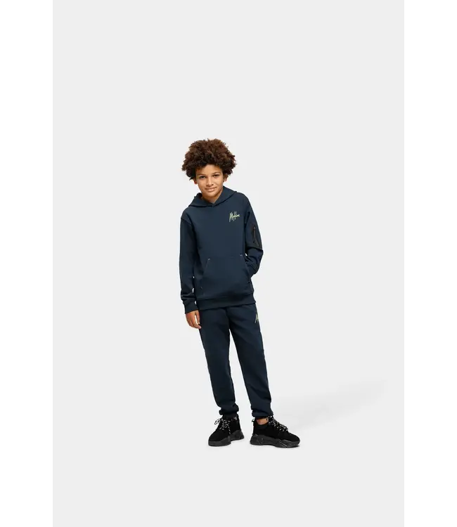 Malelions winter trainingsbroek jongens -  navy blauw/geel - counter