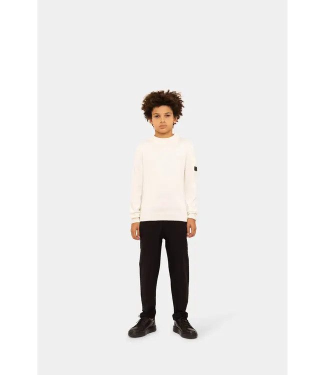 Malelions winter sweater jongens - wit - gebreid, zak