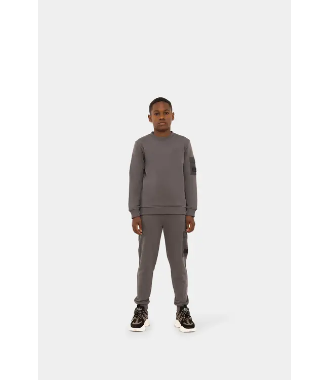 Malelions winter sweater jongens - grijs - nylon, zak