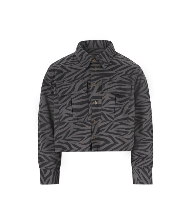Like Flo winter overshirt meisjes teens - grijs - Cassy - kort - grote zakken