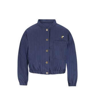 Like Flo winter blouse meisjes teens - navy blauw - Chilly - drukknoop - pinstripe