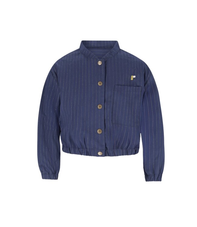 Like Flo winter blouse meisjes teens - navy blauw - Chilly - drukknoop - pinstripe