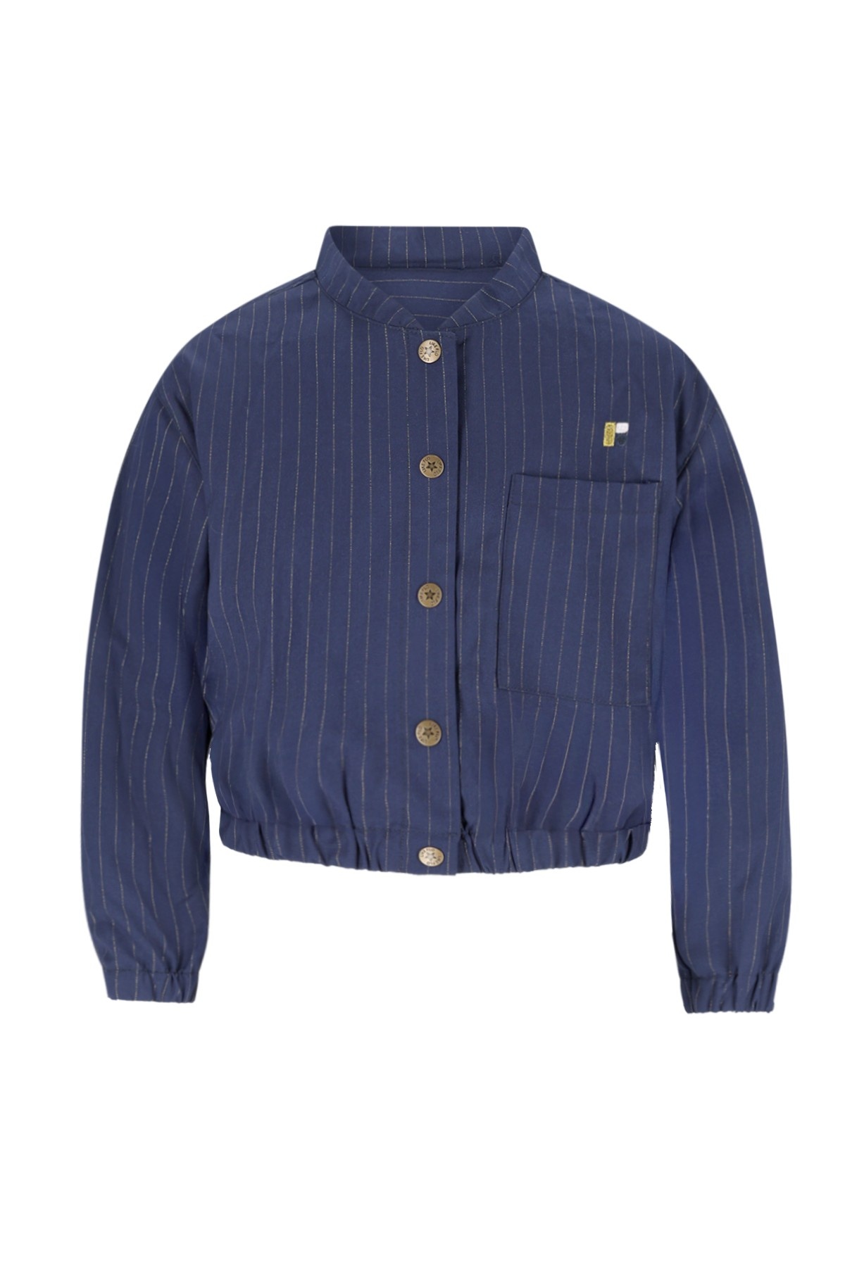 Like Flo winter blouse meisjes teens - navy blauw - Chilly - drukknoop - pinstripe afbeelding