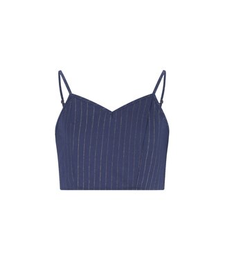 Like Flo winter crop top meisjes teens - vany blauw - Emille - gestreept