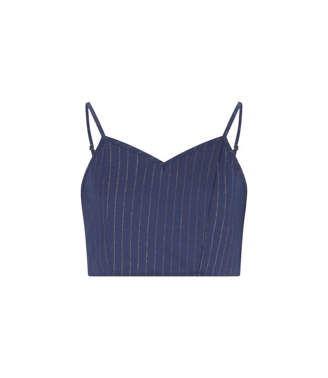 Like Flo winter crop top meisjes teens - vany blauw - Emille - gestreept