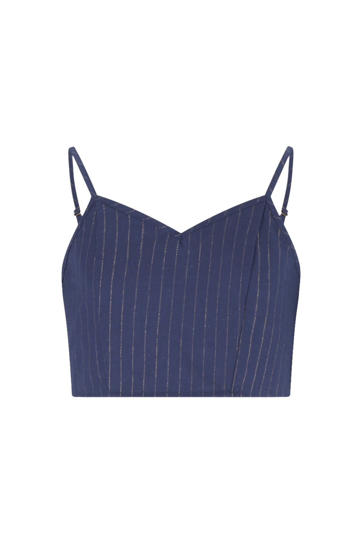 Like Flo winter crop top meisjes teens - vany blauw - Emille - gestreept afbeelding