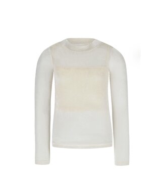 Like Flo winter velvet mesh top meisjes teens - beige - voering