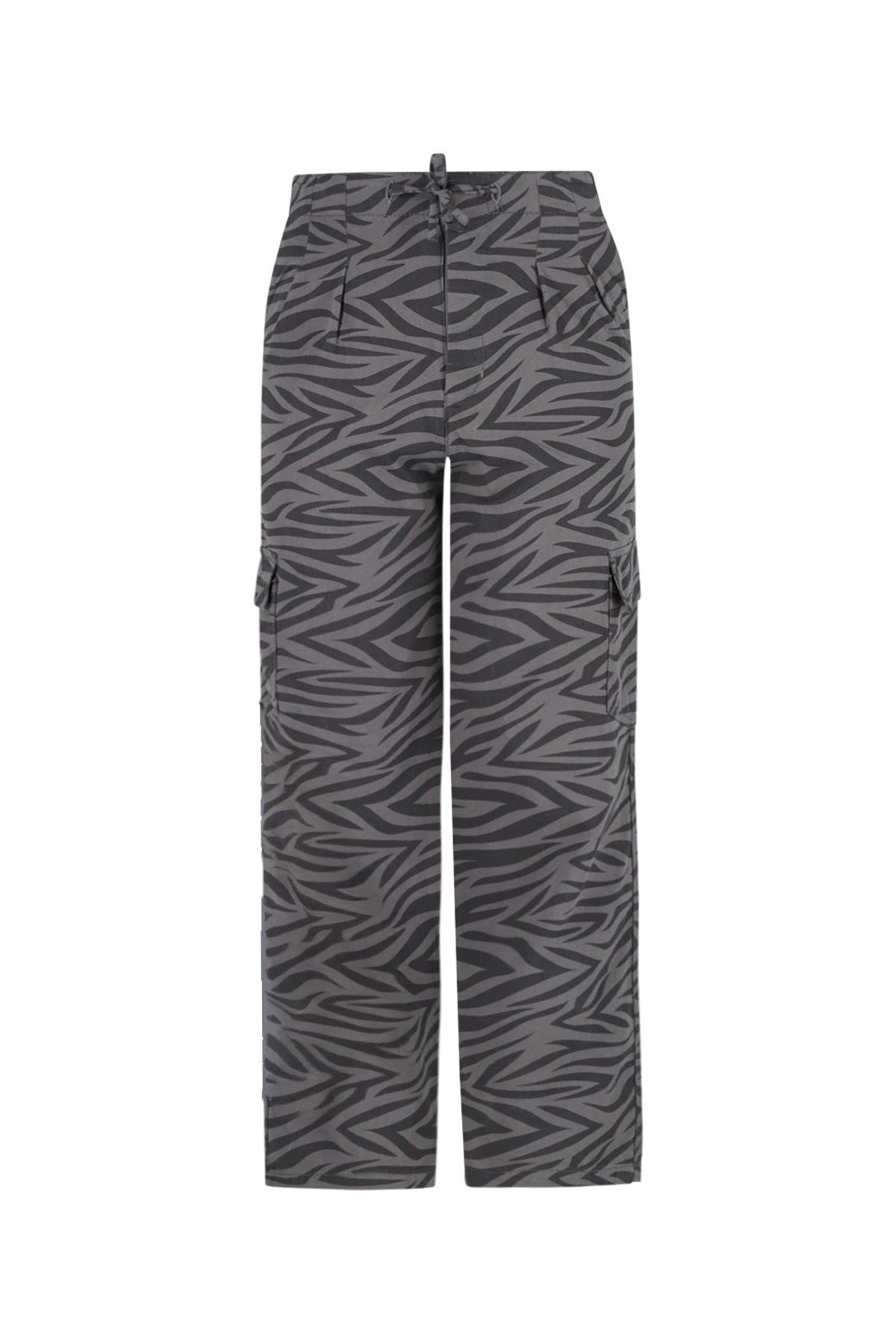 Like Flo winter twill broek meisjes teens - grijs - Fiene - zijzakken afbeelding
