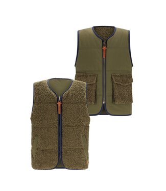 Like Flo winter gilet jongens - groen - Daly - omkeerbaar