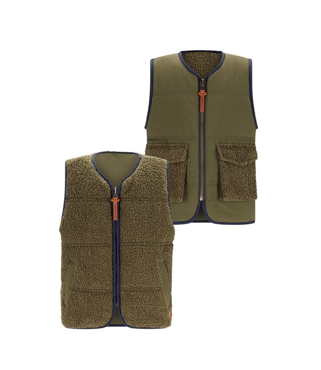 Like Flo winter gilet jongens - groen - Daly - omkeerbaar