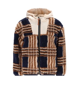 Like Flo winter vest jongens - navy blauw - Dillan - capuchon - teddy