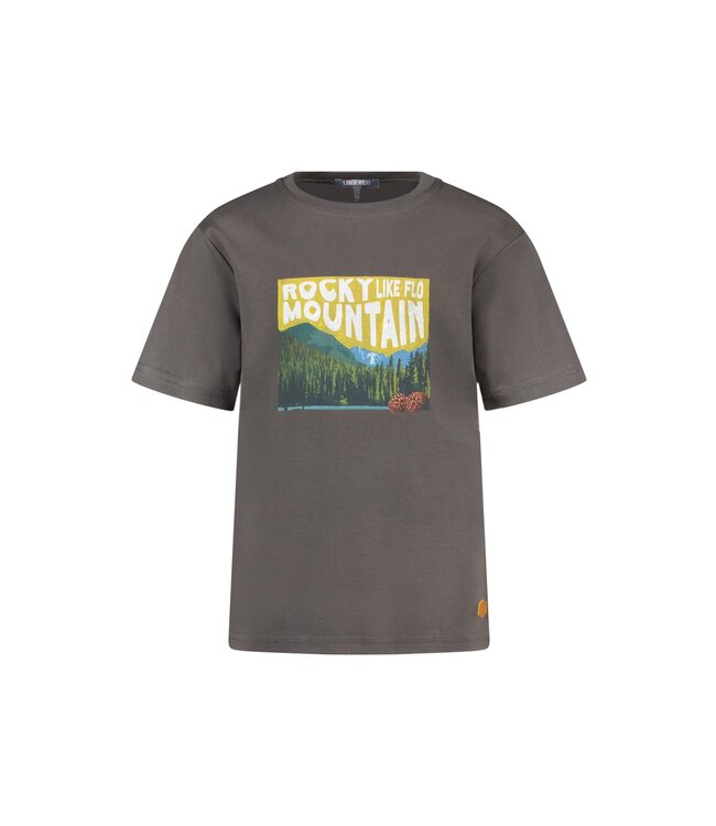 Like Flo winter slub jersey t-shirt jongens - grijs - Eagle