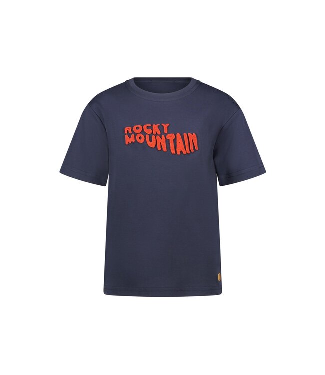Like Flo winter slub jersey t-shirt jongens -navy blauw - Eagle