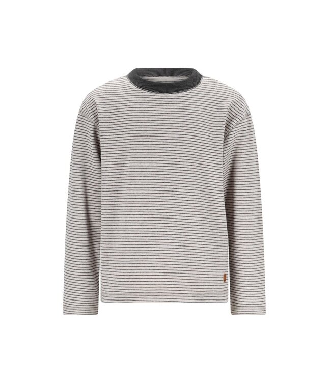Like Flo winter t-shirt jongens - grijs - Dover - gestreept/longsleeve