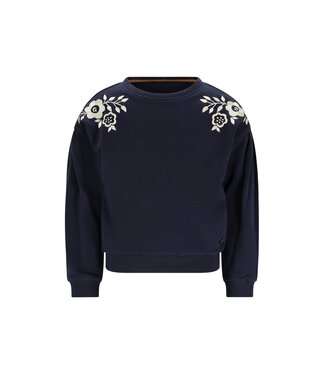 Like Flo winter sweater meisjes - navy blauw - Danee - print