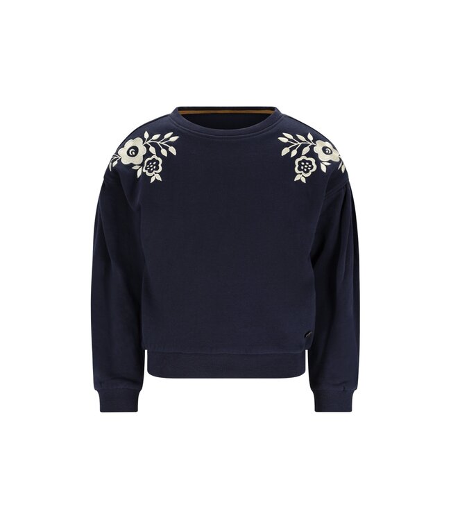 Like Flo winter sweater meisjes - navy blauw - Danee - print