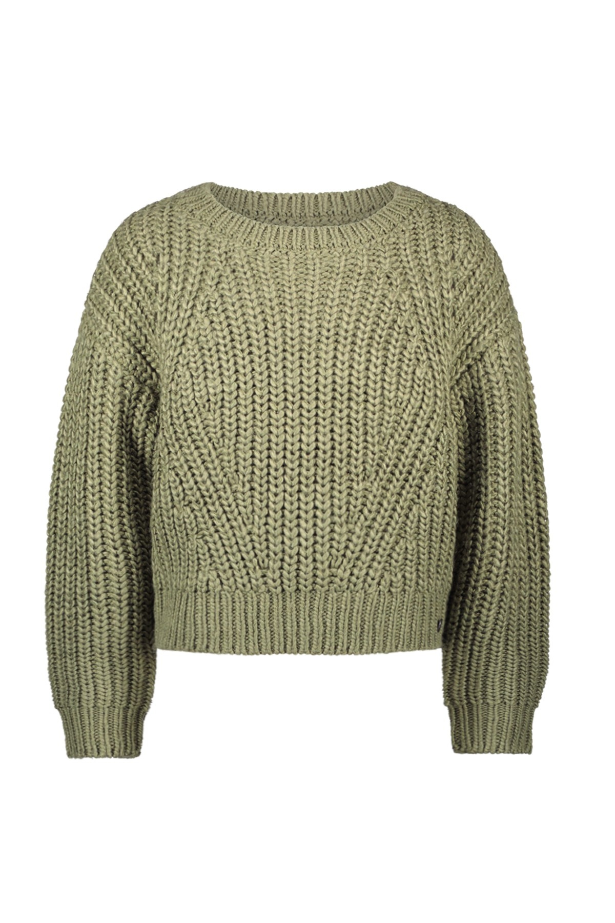 Like Flo winter sweater meisjes - groen - Djuna - gebreid afbeelding