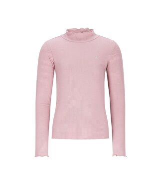 Like Flo winter t-shirt meisjes - roze - Eef - rib - col