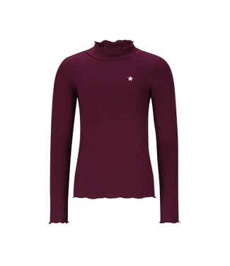 Like Flo winter t-shirt meisjes - rood - Eef - rib - col