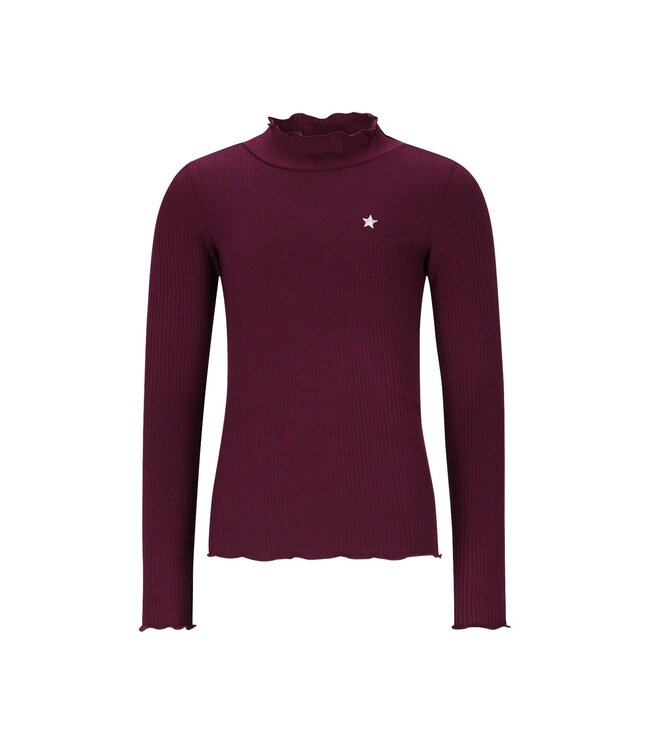 Like Flo winter t-shirt meisjes - rood - Eef - rib - col