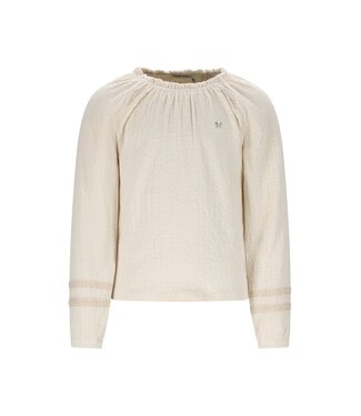 Like Flo winter jersey blouse meisjes - beige - Eli - jacquard