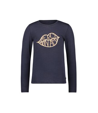 Like Flo winter jersey t-shirt meisjes - navy blauw - Emy - print/longsleeve