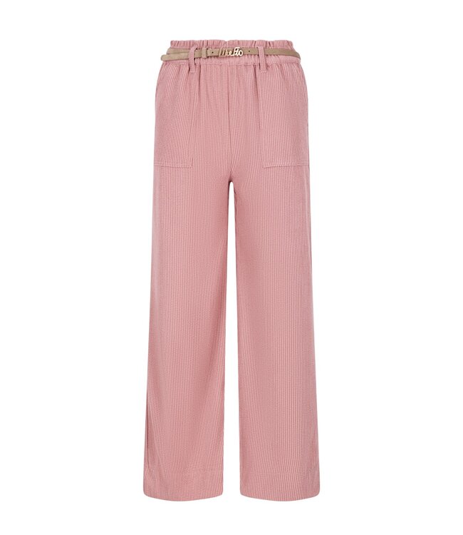 Like Flo winter corduroy wide leg broek meisjes - roze - Finn - riemlussen