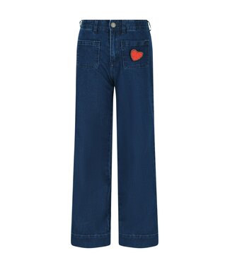 Like Flo winter wide leg jeansbroek meisjes - blauw - Fabiana