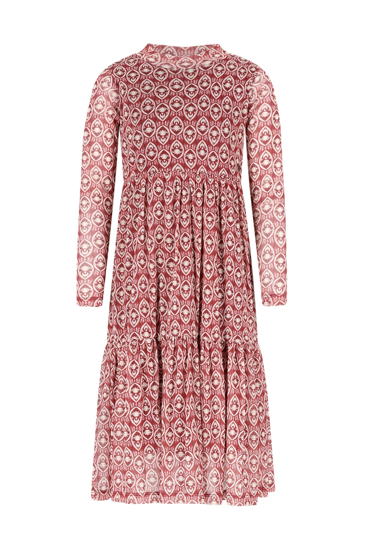 Like Flo winter mesh midi jurk meisjes - roze - Mae - AOP afbeelding