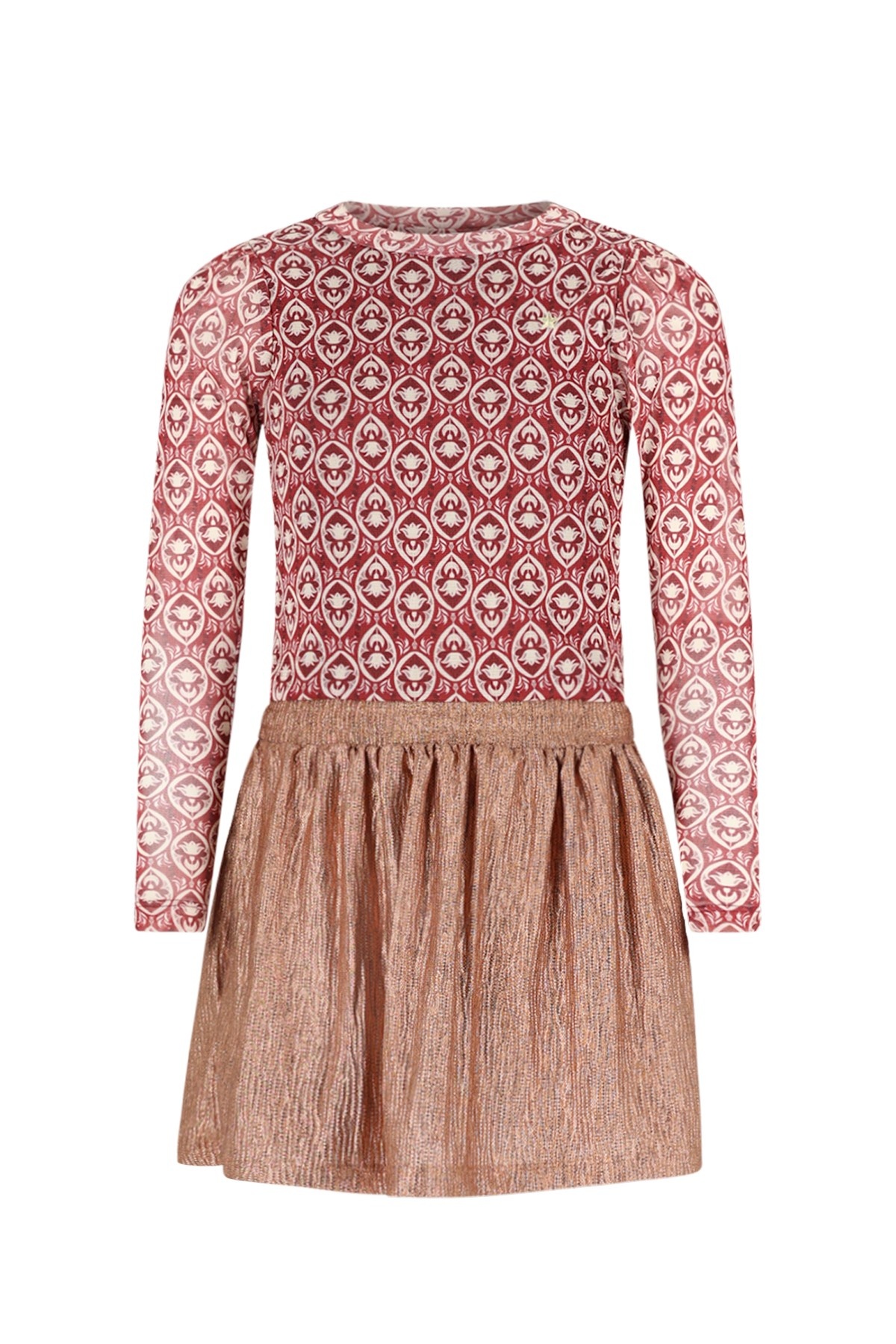 Like Flo winter jurk meisjes - roze - Mira - mesh top + metallic rok afbeelding