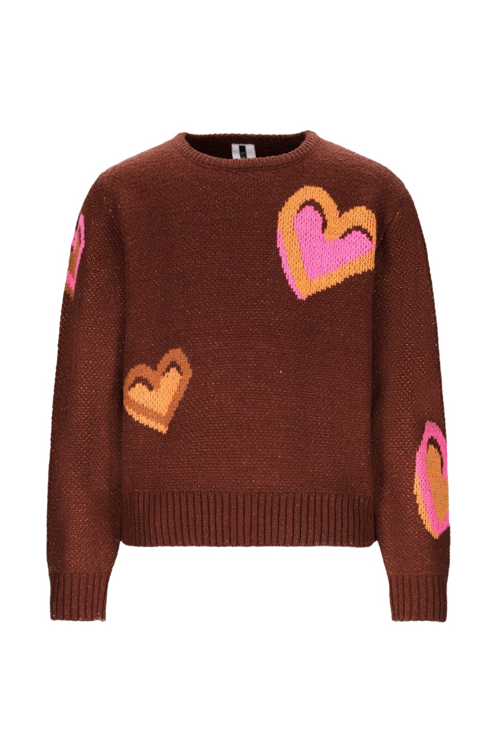 B.Nosy winter sweater meisjes - bruin -Khloe - gebreid, jacquard afbeelding