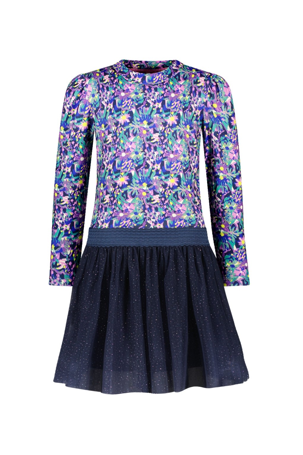 B.Nosy winter jurk meisjes - multi - Dina - mesh rok afbeelding
