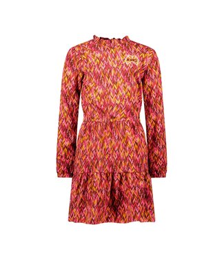 B.Nosy winter jurk meisjes - roze/bruin - Dalia - print