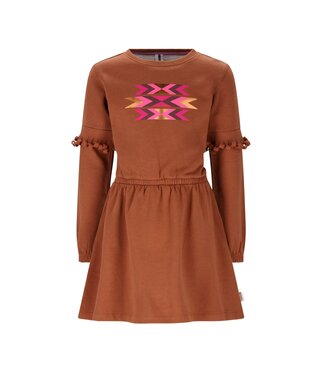 B.Nosy winter sweat jurk meisjes - bruin - Dynia