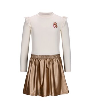 B.Nosy winter jurk meisjes - beige - Donia - metallic rok