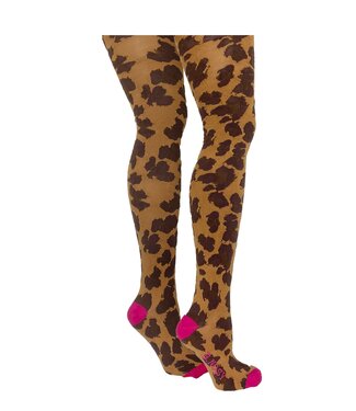 B.Nosy winter panty meisjes - bruin - Milla - luipaard