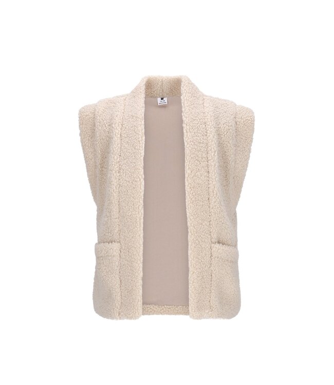 B.Nosy winter gilet meisjes - ecru - Georgie - teddy