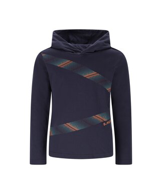 B.Nosy winter t-shirt jongens - navy blauw - Ted - capuchon/longsleeve