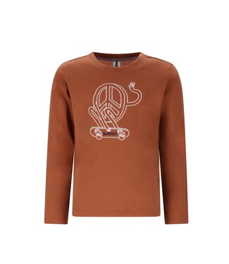 B.Nosy winter t-shirt jongens - bruin - Trevor - longsleeve