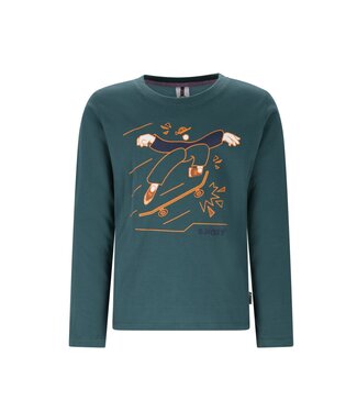 B.Nosy winter t-shirt jongens - groen - Trevor - longsleeve
