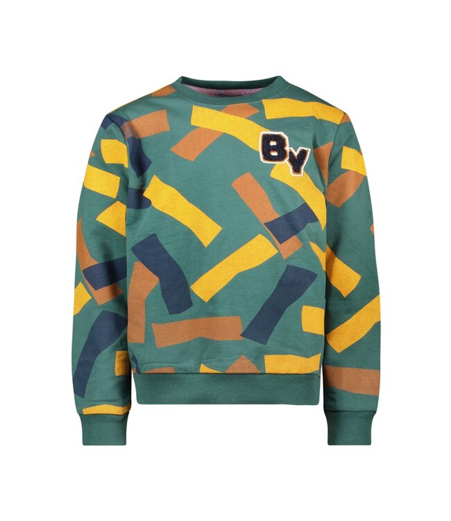 B.Nosy winter sweater jongens - groen - Scott - print