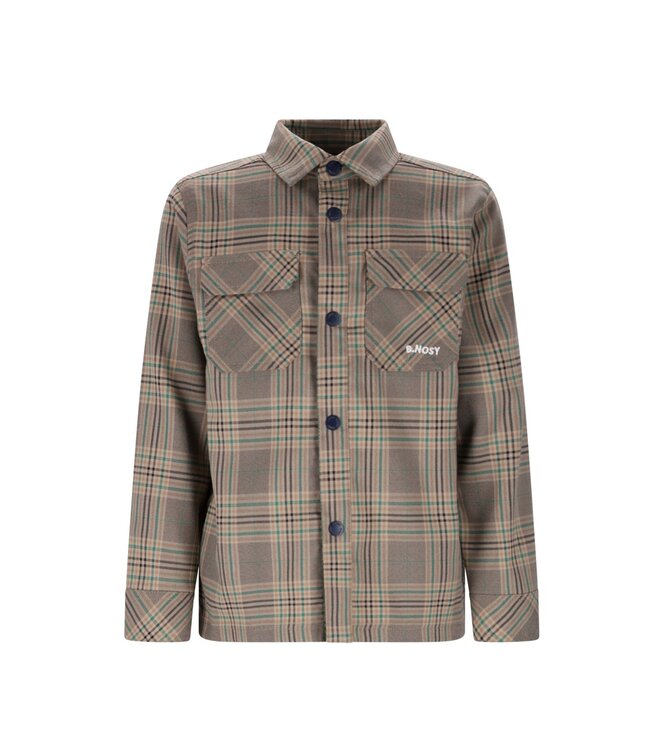 B.Nosy winter shirt jongens - groen - Bas - geruit