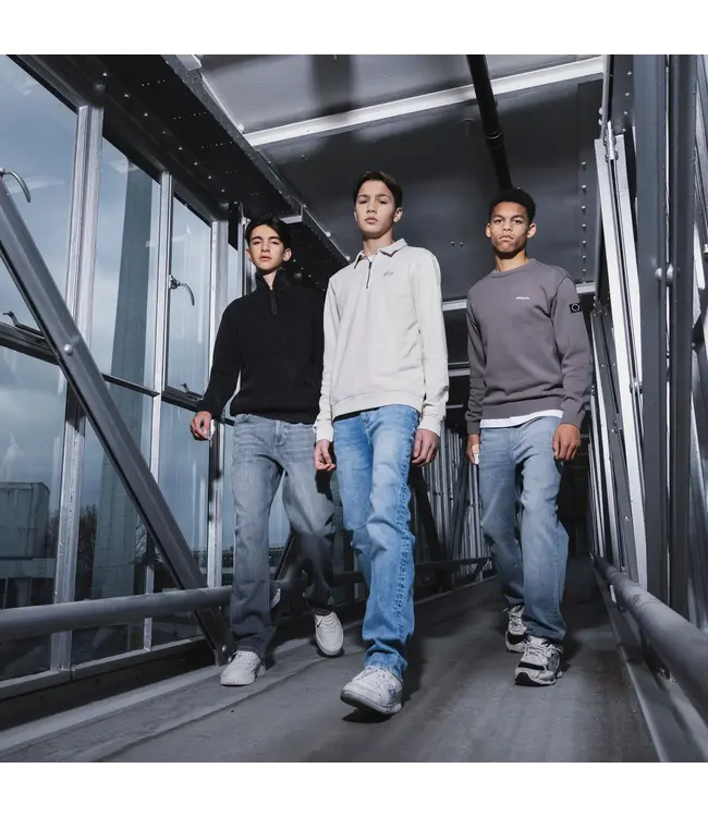 Rellix winter sweater jongens - grijs - rits