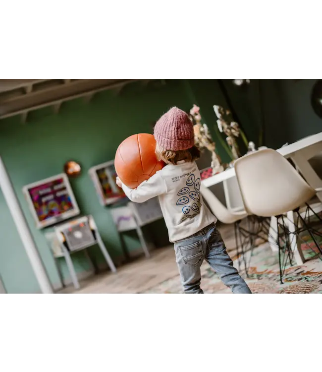 Daily7 winter t-shirt jongens - wit - longsleeve/backprint