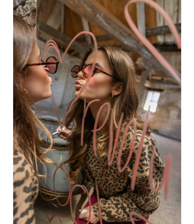 LOOXS 10sixteen winter sweater meisjes - bruin - luipaard