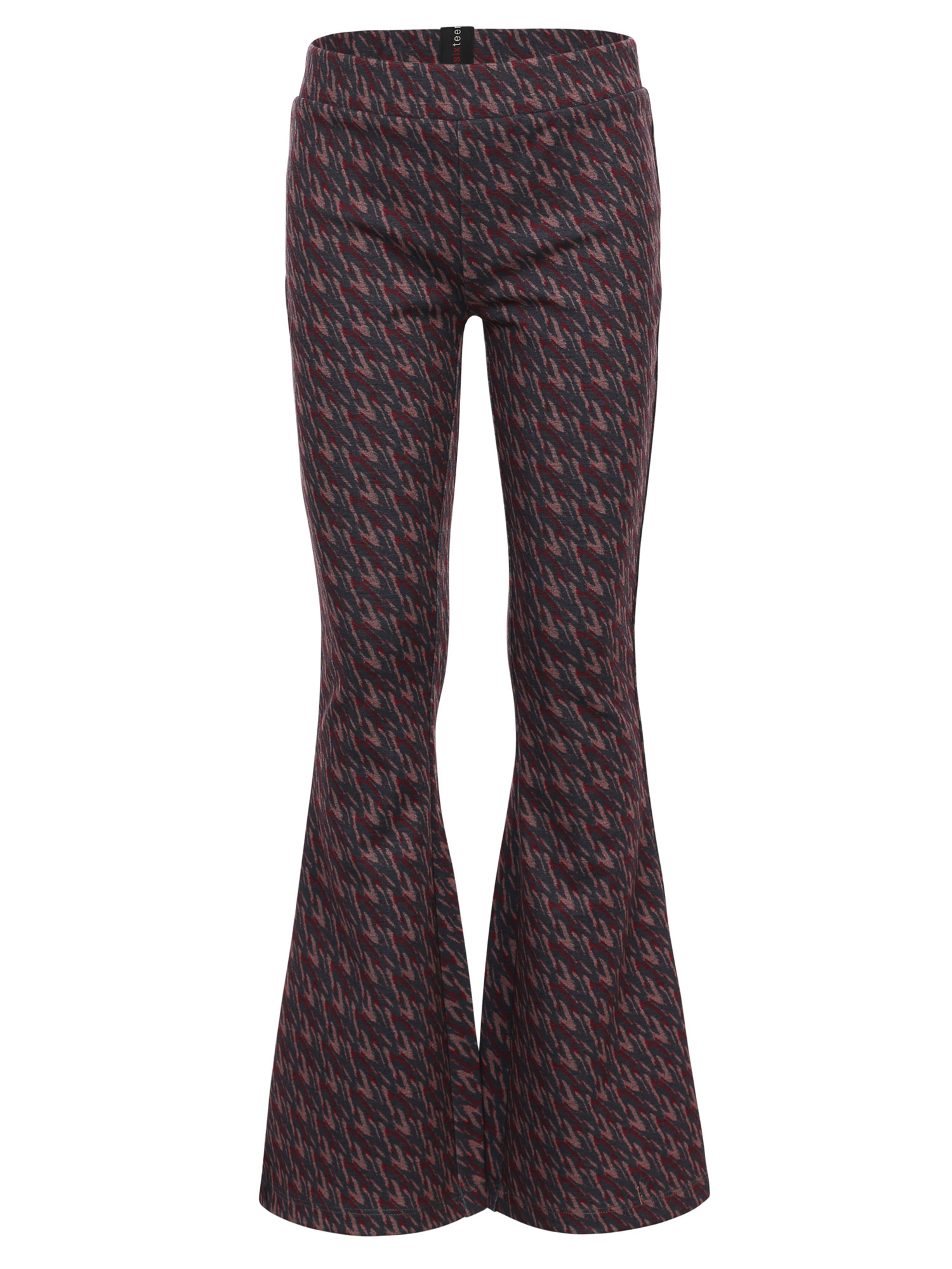 LOOXS 10sixteen winter flare broek meisjes - bordeaux rood/roze - camouflage afbeelding